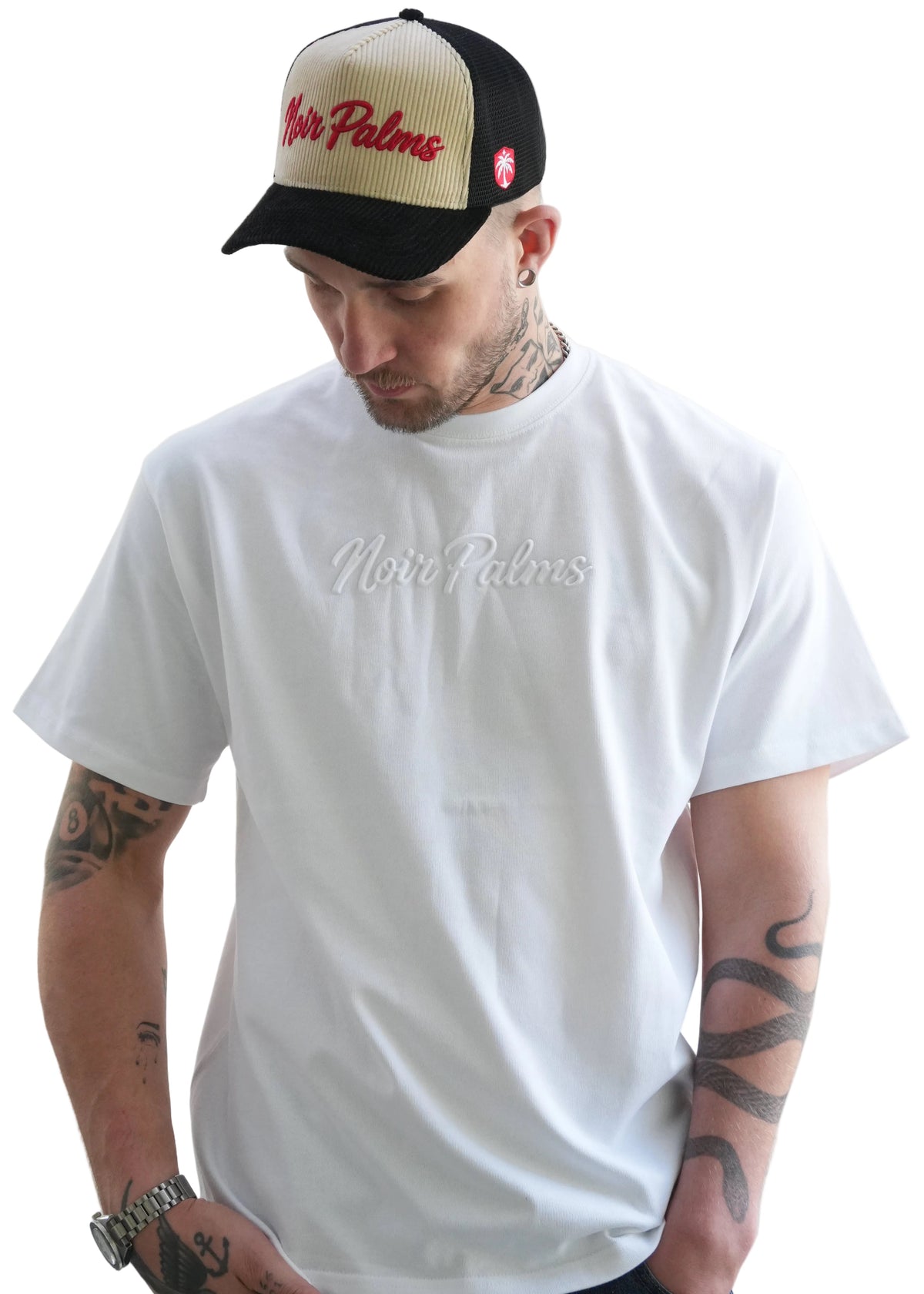 Embossed Tee White