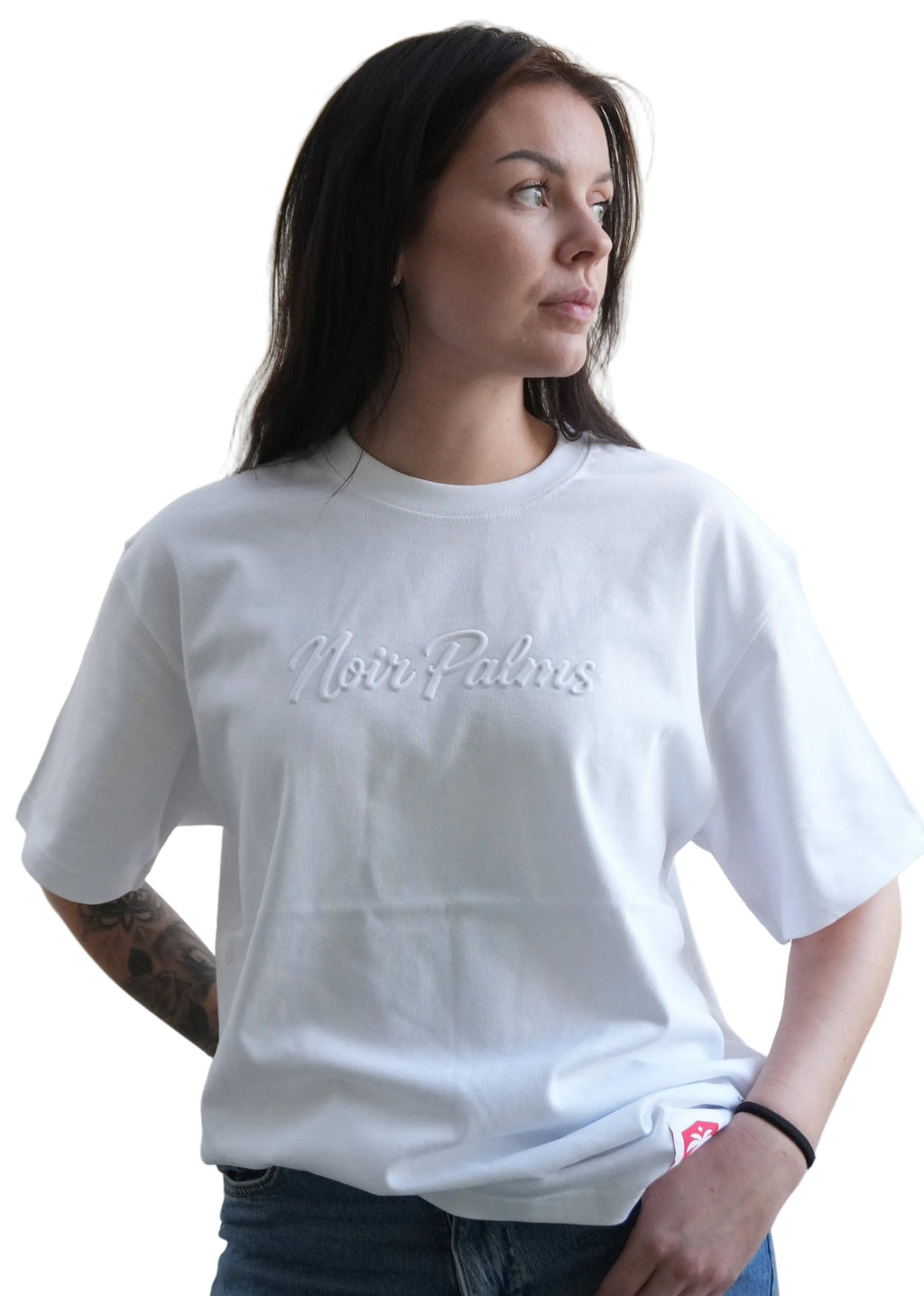 Embossed Tee White