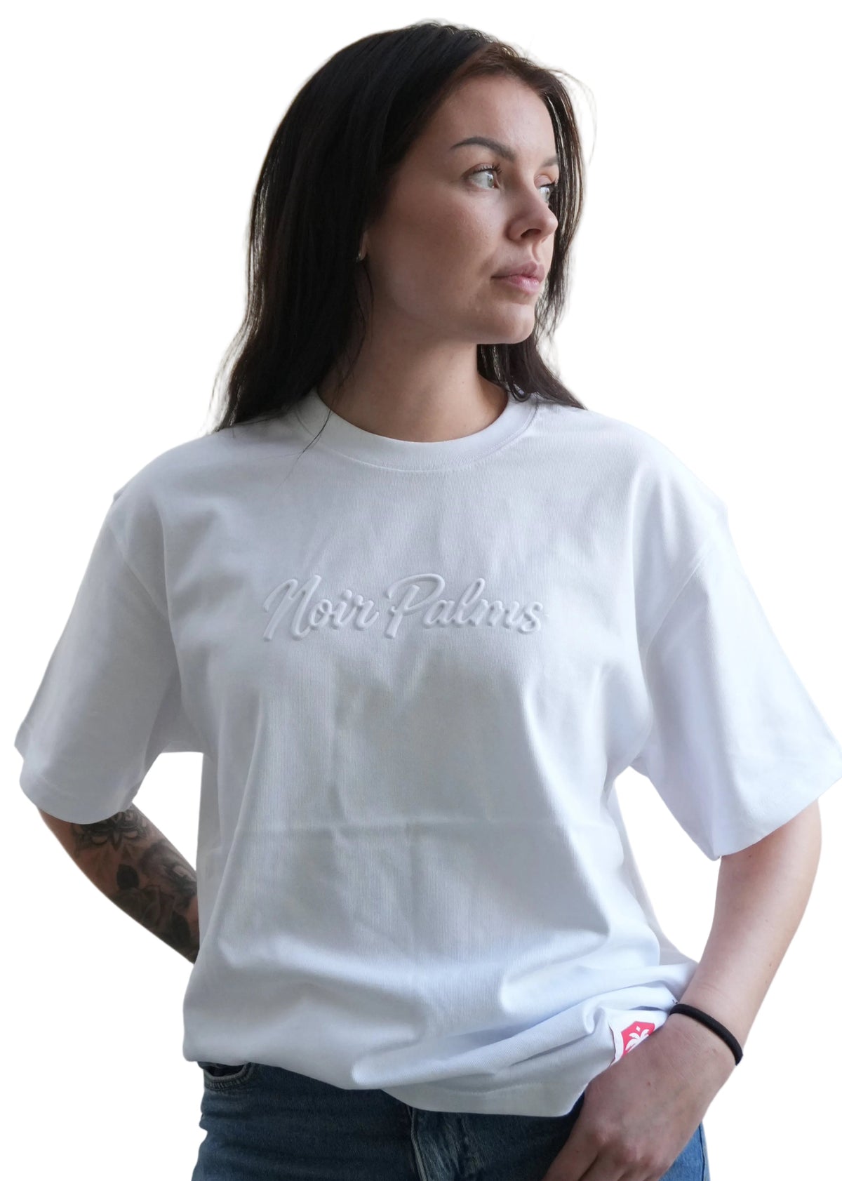 Embossed Tee White